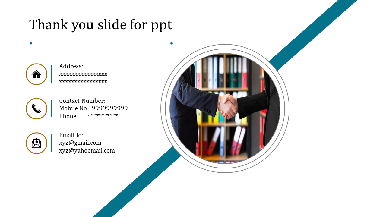 Get Thank You Slide For PPT Slide Template Designs